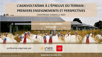 L’agrivoltaïsme à l’épreuve du terrain : premiers enseignements et perspectives - Conférence annuelle 2025