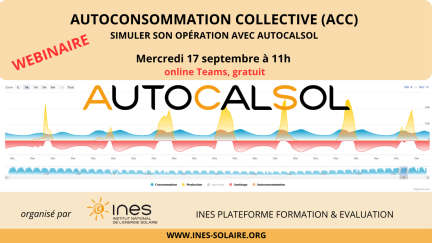 Autoconsommation collective (ACC) Simuler son opération avec AUTOCALSOL (Webinaire )