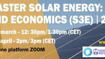 [Solar Academy] Master Solar Energy: Engineering and Economics (S3E)